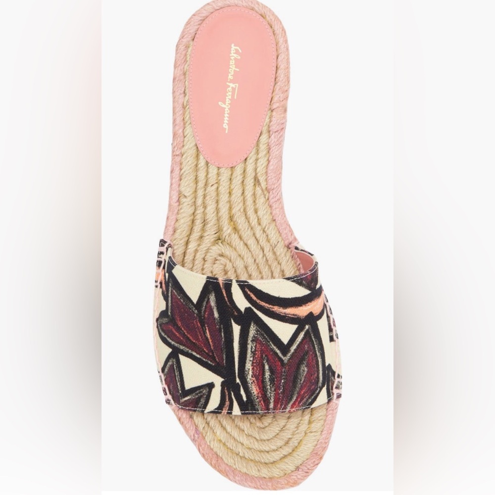 New Authentic FERRAGAMO Cabrera Espadrille Slide Sandal (Women) - Picture 6 of 16
